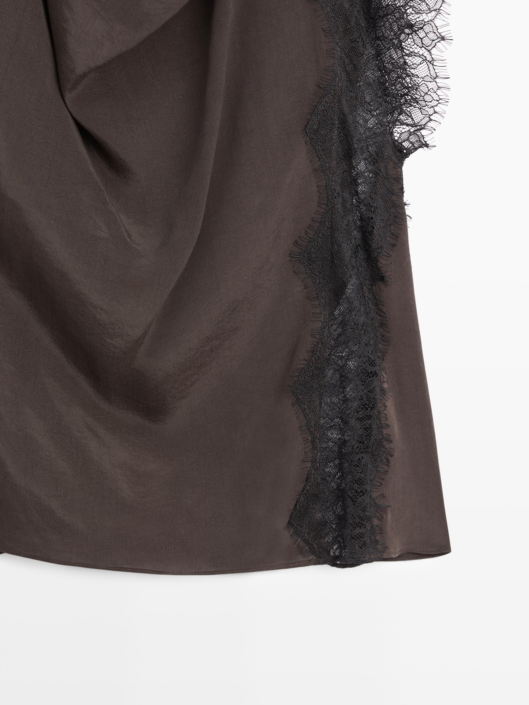 Top nuisette à dentelle